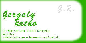 gergely ratko business card